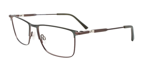 Takumi TK1217 Eyeglasses with Clip-on Sunglasses Green & Dark Steel