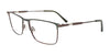 Takumi TK1217 Eyeglasses with Clip-on Sunglasses | Size 55 / Dark Steel & Brown
