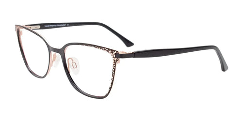 Takumi TK1218 Eyeglasses with Clip-on Sunglasses / Size 49 / Black & Gold/Black