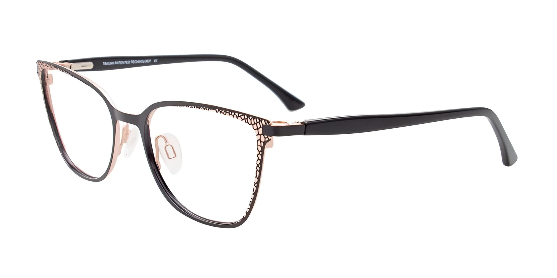 Takumi TK1218 Eyeglasses with Clip-on Sunglasses Black & Gold / Black
