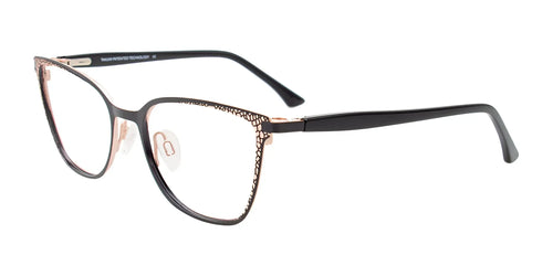 Takumi TK1218 Eyeglasses with Clip-on Sunglasses / Size 49 / Black & Gold/Black