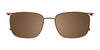 Takumi TK1219 Eyeglasses with Clip-on Sunglasses | Size 52 / Brown & Blue