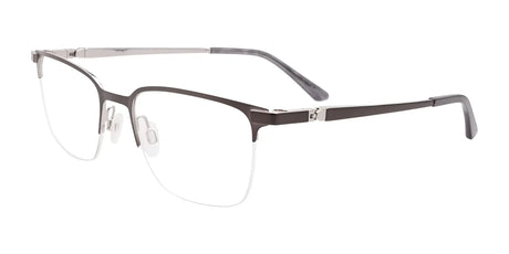 Takumi TK1219 Eyeglasses with Clip-on Sunglasses Grey & Steel