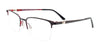 Takumi TK1219 Eyeglasses with Clip-on Sunglasses | Size 52 / Brown & Blue