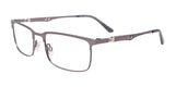 Takumi TK1220 Eyeglasses with Clip-on Sunglasses Satin Steel