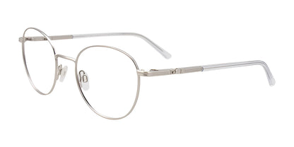 Takumi TK1221 Eyeglasses with Clip-on Sunglasses Satin Silver