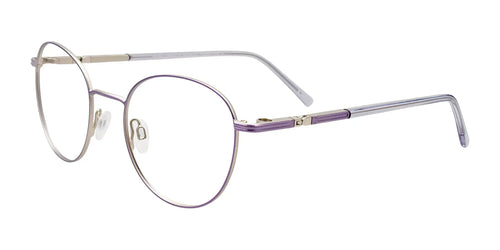 Takumi TK1221 Eyeglasses with Clip-on Sunglasses / Size 49 / Light Lilac & Steel