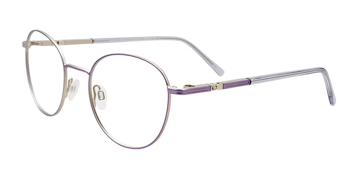 Takumi TK1221 Eyeglasses with Clip-on Sunglasses | Size 49 / Light Lilac & Steel