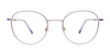 Takumi TK1221 Eyeglasses with Clip-on Sunglasses | Size 49 / Light Lilac & Steel