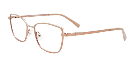 Takumi TK1222 Eyeglasses with Clip-on Sunglasses Pink Gold & Beige