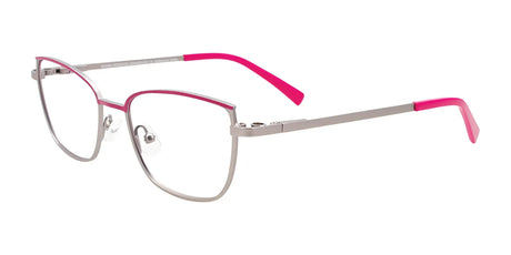 Takumi TK1222 Eyeglasses with Clip-on Sunglasses Steel & Fuchsia