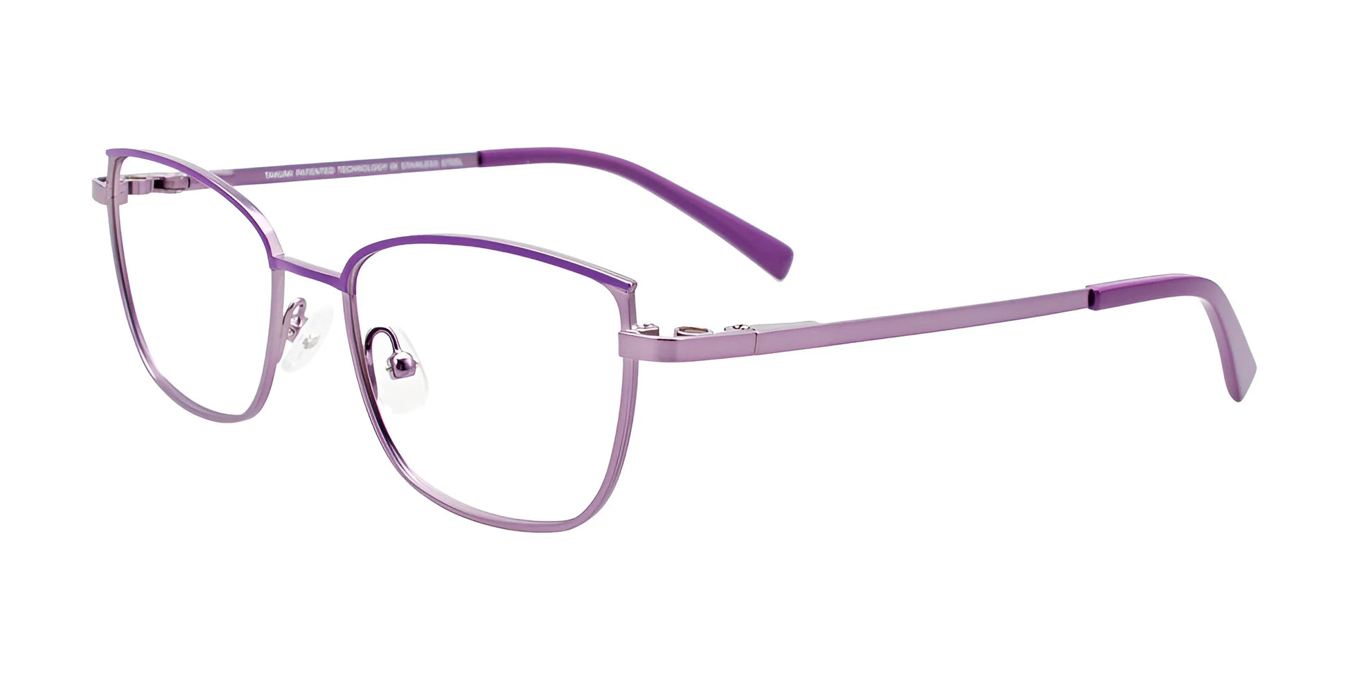 Takumi TK1222 Eyeglasses with Clip-on Sunglasses Light Lilac & Lilac