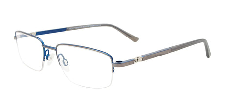 Takumi TK1223 Eyeglasses with Clip-on Sunglasses Steel & Blue