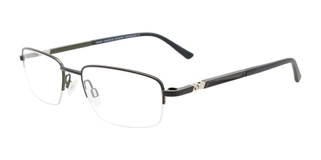 Takumi TK1223 Eyeglasses with Clip-on Sunglasses Black & Dark Green