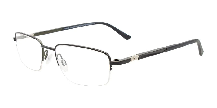Takumi TK1223 Eyeglasses with Clip-on Sunglasses | Size 52 / Black & Dark Green