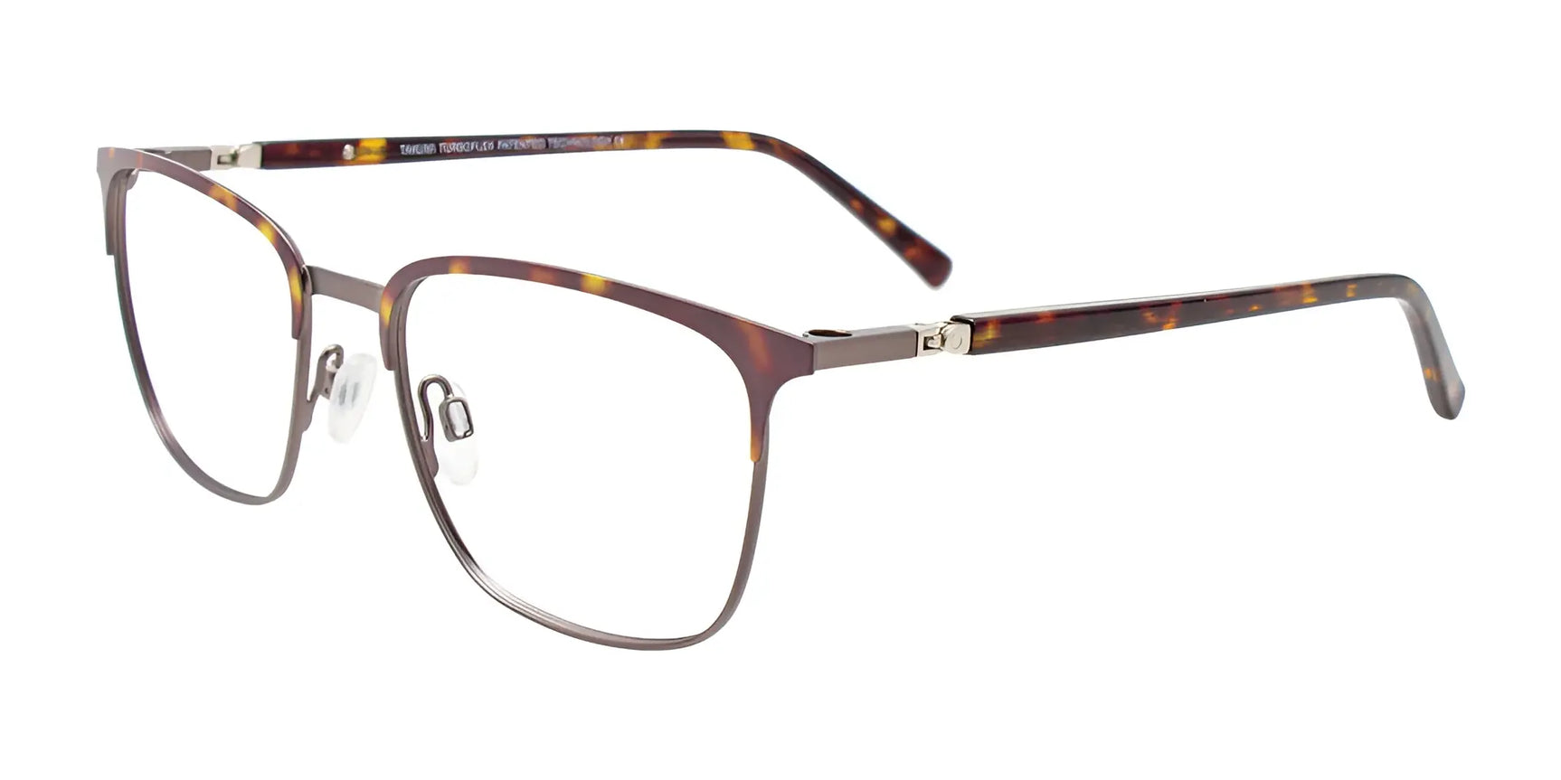 Takumi TK1224 Eyeglasses with Clip-on Sunglasses Steel & Tortoise / Tortoise