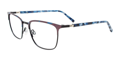 Takumi TK1224 Eyeglasses with Clip-on Sunglasses Black & Blue Tort / Blue Tort