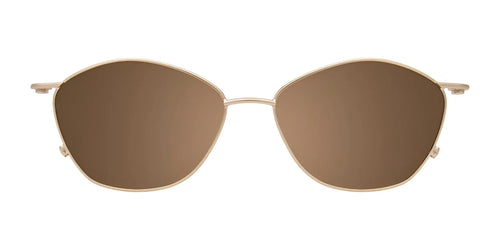 Takumi TK1226 Eyeglasses with Clip-on Sunglasses / Size 52 / Light Brown & Grey