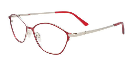 Takumi TK1226 Eyeglasses with Clip-on Sunglasses Red & Steel