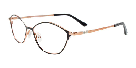 Takumi TK1226 Eyeglasses with Clip-on Sunglasses Satin Black & Pink Gold