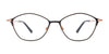 Takumi TK1226 Eyeglasses with Clip-on Sunglasses | Size 52 / Light Brown & Grey