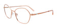 Takumi TK1227 Eyeglasses with Clip-on Sunglasses Satin Pink Gold