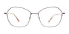 Takumi TK1227 Eyeglasses with Clip-on Sunglasses | Size 57 / Light Copper & Light Pink