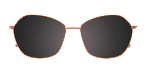 Takumi TK1227 Eyeglasses with Clip-on Sunglasses / Size 57 / Light Copper & Light Pink