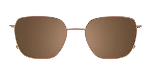 Takumi TK1228 Eyeglasses with Clip-on Sunglasses / Size 53 / Light Brown & Gold