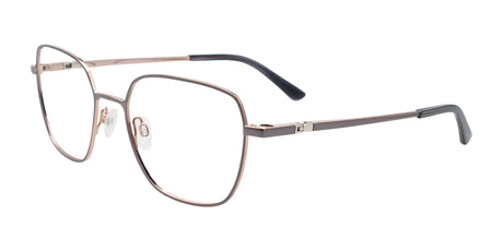 Takumi TK1228 Eyeglasses with Clip-on Sunglasses Light Grey & Pink Gold