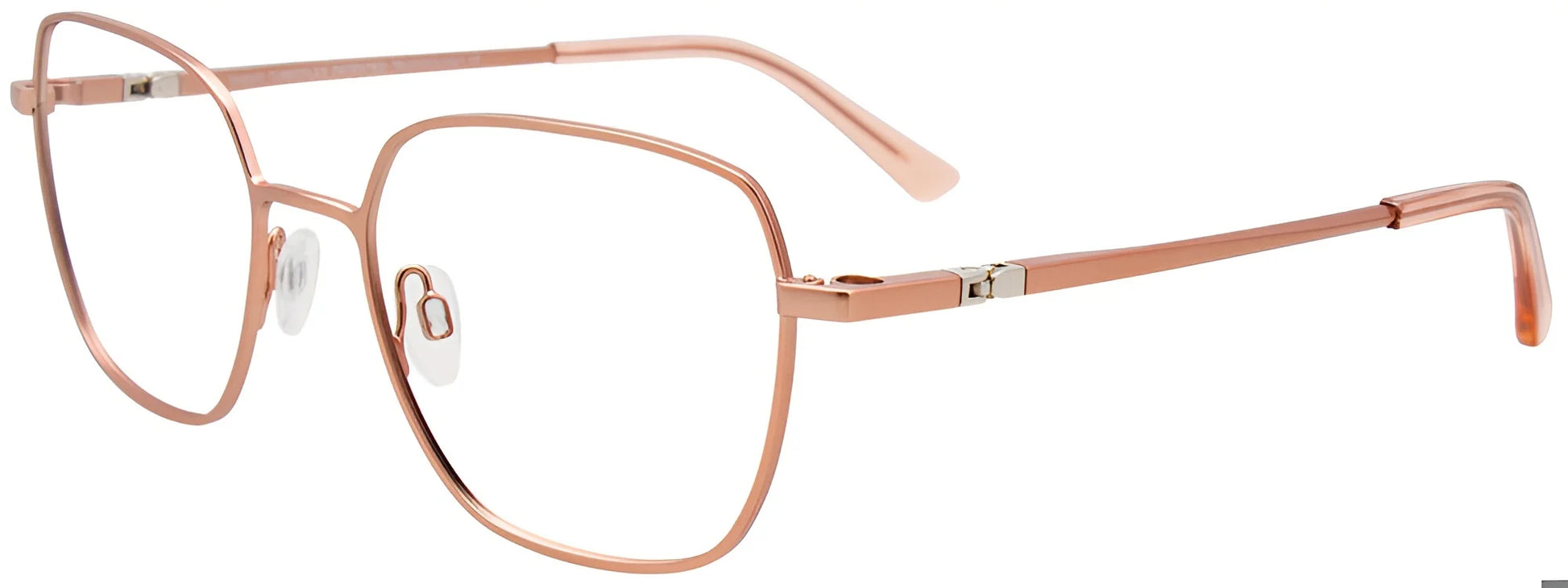 Takumi TK1228 Eyeglasses with Clip-on Sunglasses Satin Pink Gold