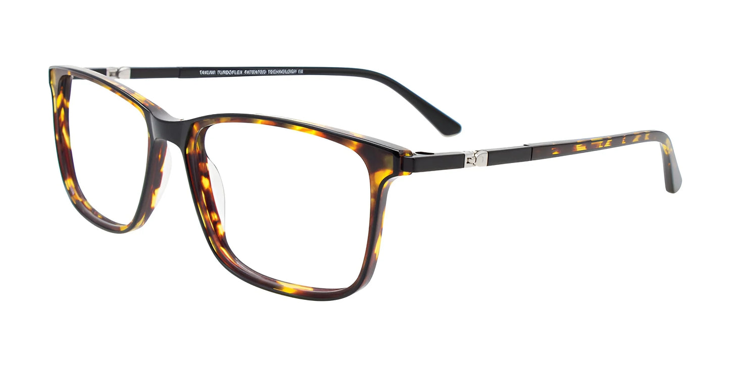 Takumi TK1229 Eyeglasses with Clip-on Sunglasses Black & Tort