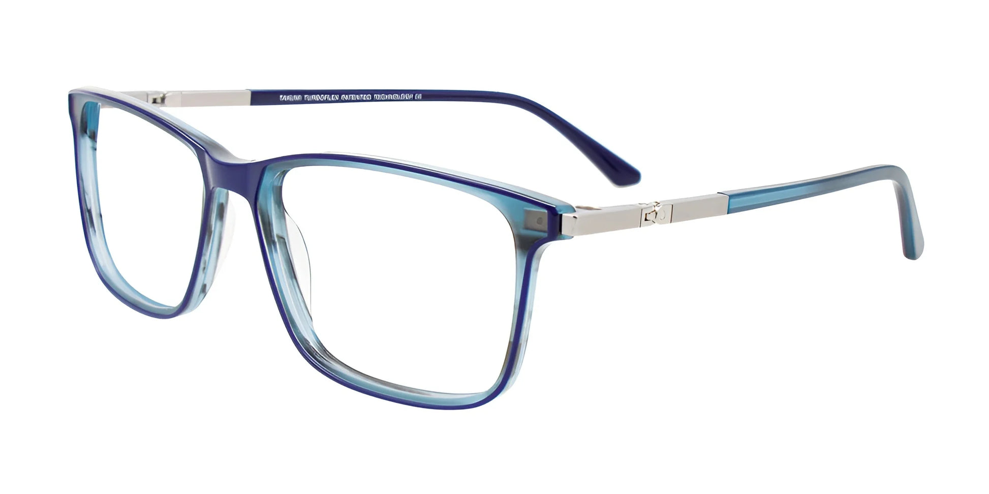 Takumi TK1229 Eyeglasses with Clip-on Sunglasses Blue & Tort