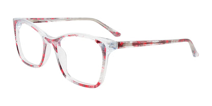 Takumi TK1230 Eyeglasses with Clip-on Sunglasses Transparent & Red