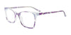 Takumi TK1230 Eyeglasses with Clip-on Sunglasses | Size 52 / Transparent & Purple
