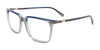 Takumi TK1231 Eyeglasses with Clip-on Sunglasses | Size 53 / Crystal Grey & Blue