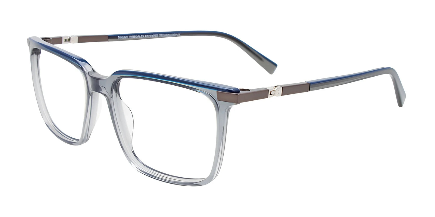 Takumi TK1231 Eyeglasses with Clip-on Sunglasses Crystal Grey & Blue