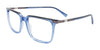 Takumi TK1231 Eyeglasses with Clip-on Sunglasses | Size 53 / Crystal Blue & Black