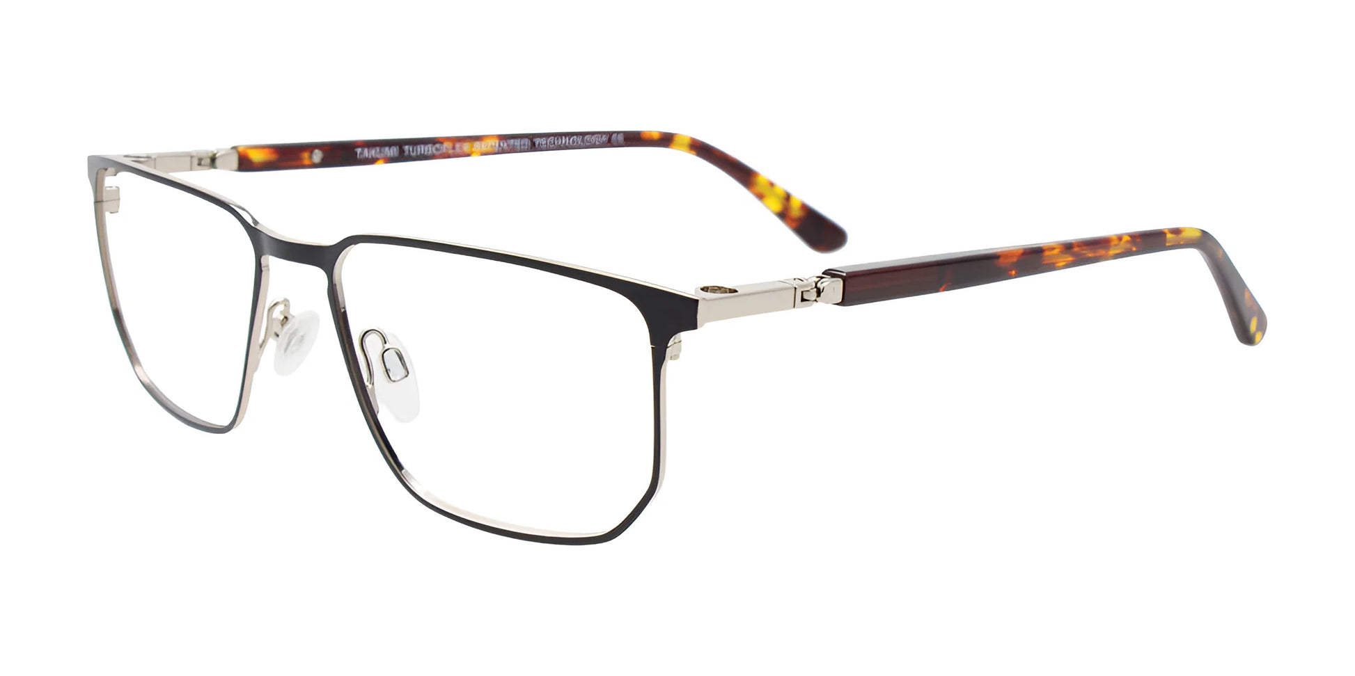Takumi TK1232 Eyeglasses with Clip-on Sunglasses Satin Black