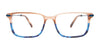 Takumi TK1233 Eyeglasses with Clip-on Sunglasses | Size 50 / Crystal Blue & Grey Tortoise