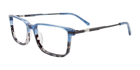 Takumi TK1233 Eyeglasses with Clip-on Sunglasses Crystal Blue & Grey Tortoise