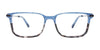 Takumi TK1233 Eyeglasses with Clip-on Sunglasses | Size 50 / Crystal Blue & Grey Tortoise