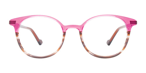 Takumi TK1234 Eyeglasses / Size 45 / Crystal Pink / Striped Brown