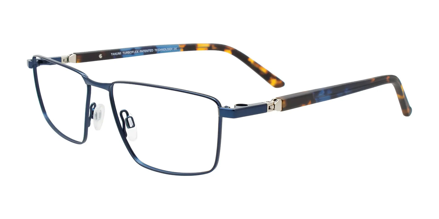 Takumi TK1235 Eyeglasses with Clip-on Sunglasses Blue