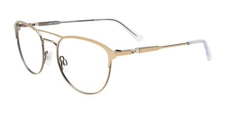 Takumi TK1236 Eyeglasses with Clip-on Sunglasses Satin Gold & Steel