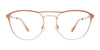 Takumi TK1236 Eyeglasses with Clip-on Sunglasses | Size 50 / Satin Dark Pink & Steel