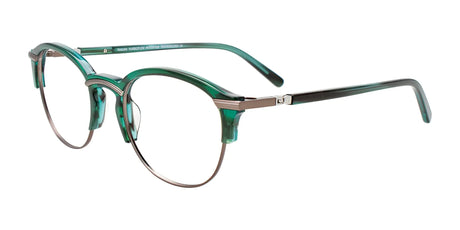 Takumi TK1237 Eyeglasses with Clip-on Sunglasses Green & Steel