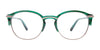 Takumi TK1237 Eyeglasses with Clip-on Sunglasses | Size 49 / Blue Tortoise & Steel