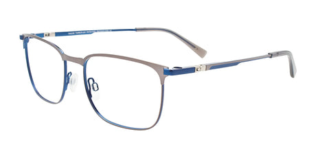 Takumi TK1238 Eyeglasses with Clip-on Sunglasses Steel & Blue