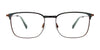 Takumi TK1238 Eyeglasses with Clip-on Sunglasses | Size 52 / Black & Gun